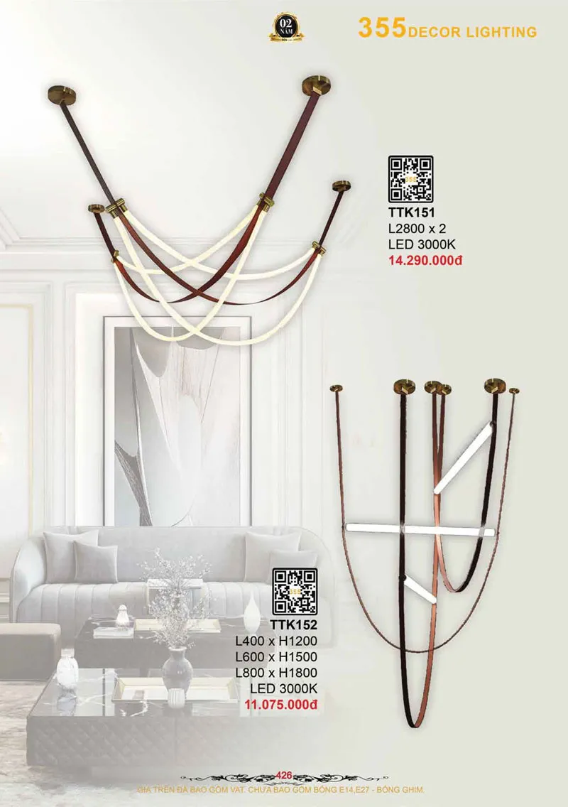 Catalogue Đèn Trang Trí 355 Decor 2026 - Trang 427)