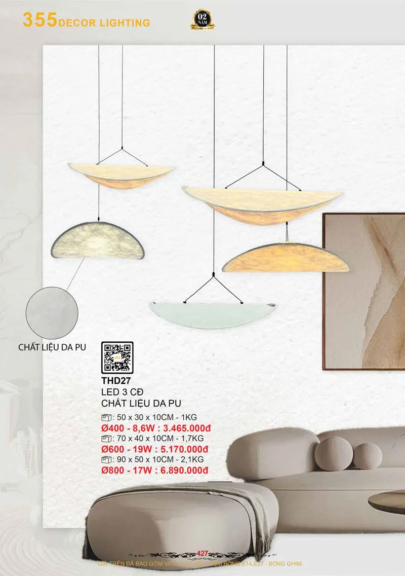 Catalogue Đèn Trang Trí 355 Decor 2026 - Trang 428)