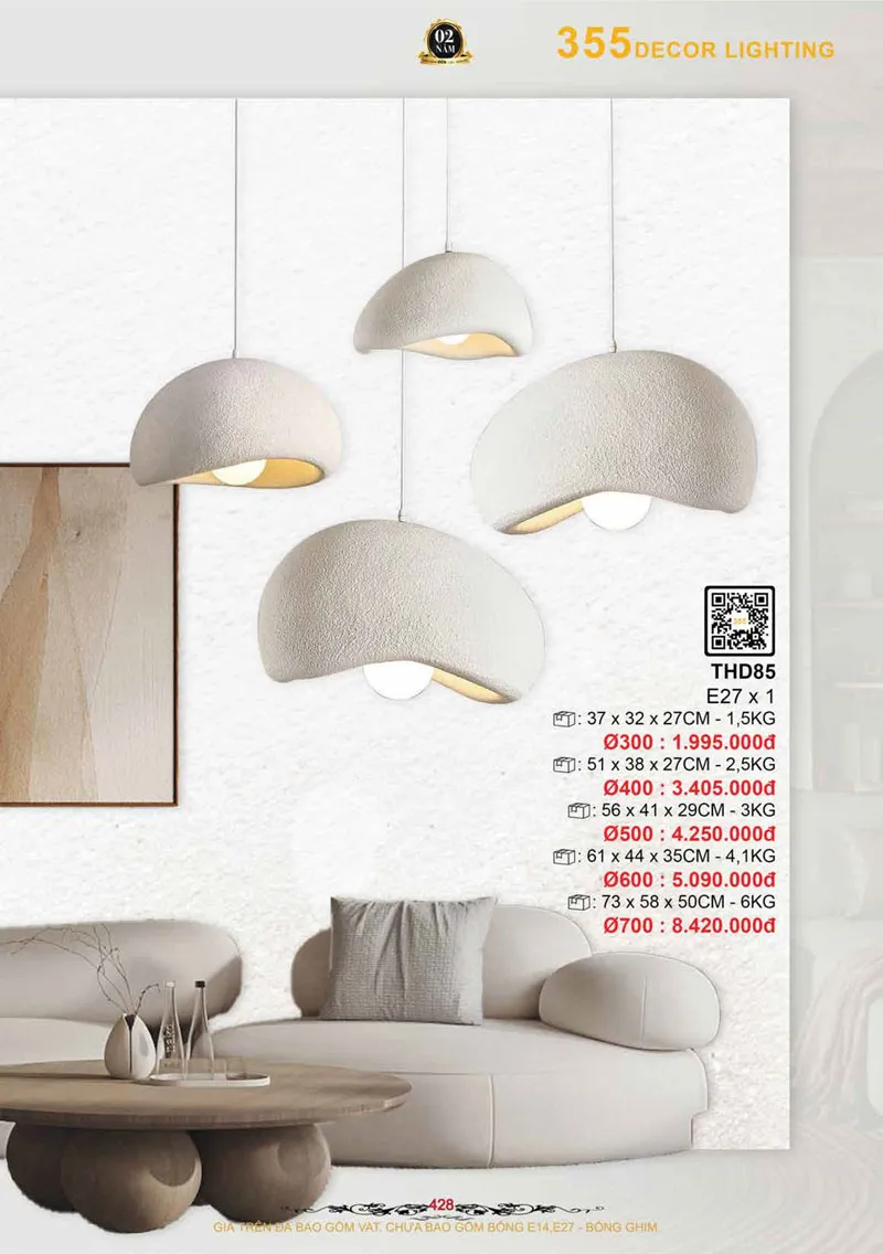 Catalogue Đèn Trang Trí 355 Decor 2026 - Trang 429)