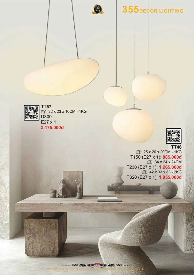 Catalogue Đèn Trang Trí 355 Decor 2026 - Trang 431)