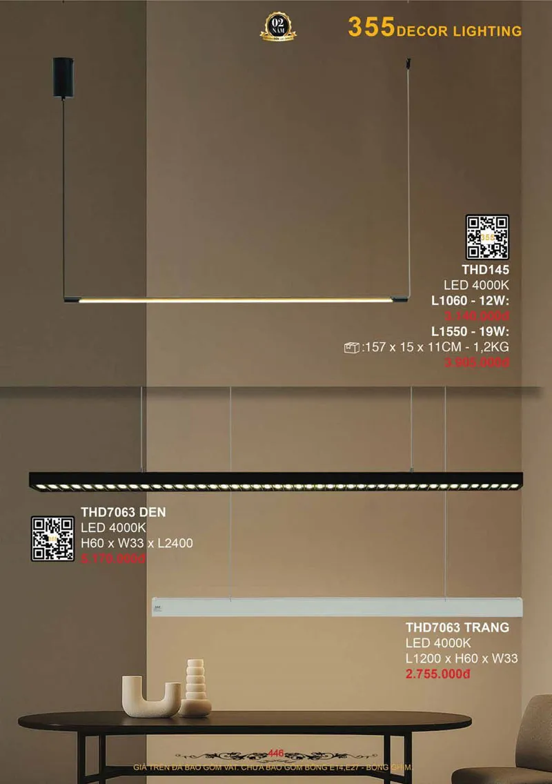 Catalogue Đèn Trang Trí 355 Decor 2026 - Trang 447)