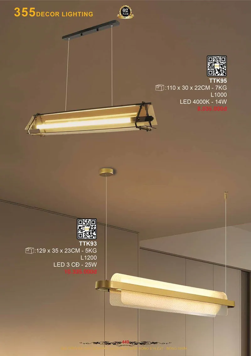 Catalogue Đèn Trang Trí 355 Decor 2026 - Trang 450)
