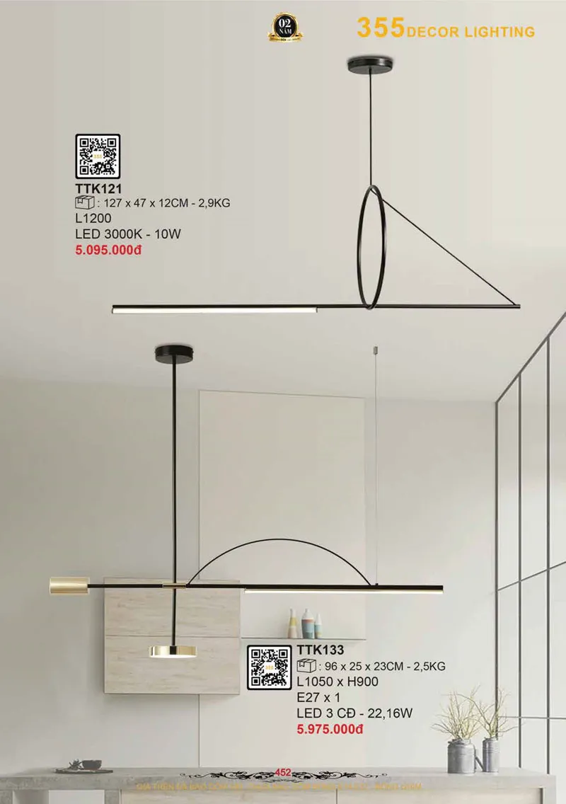 Catalogue Đèn Trang Trí 355 Decor 2026 - Trang 453)