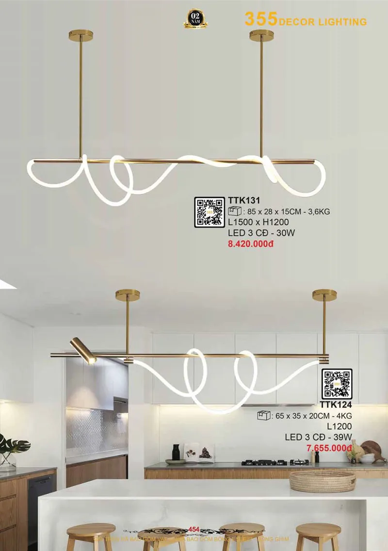 Catalogue Đèn Trang Trí 355 Decor 2026 - Trang 455)