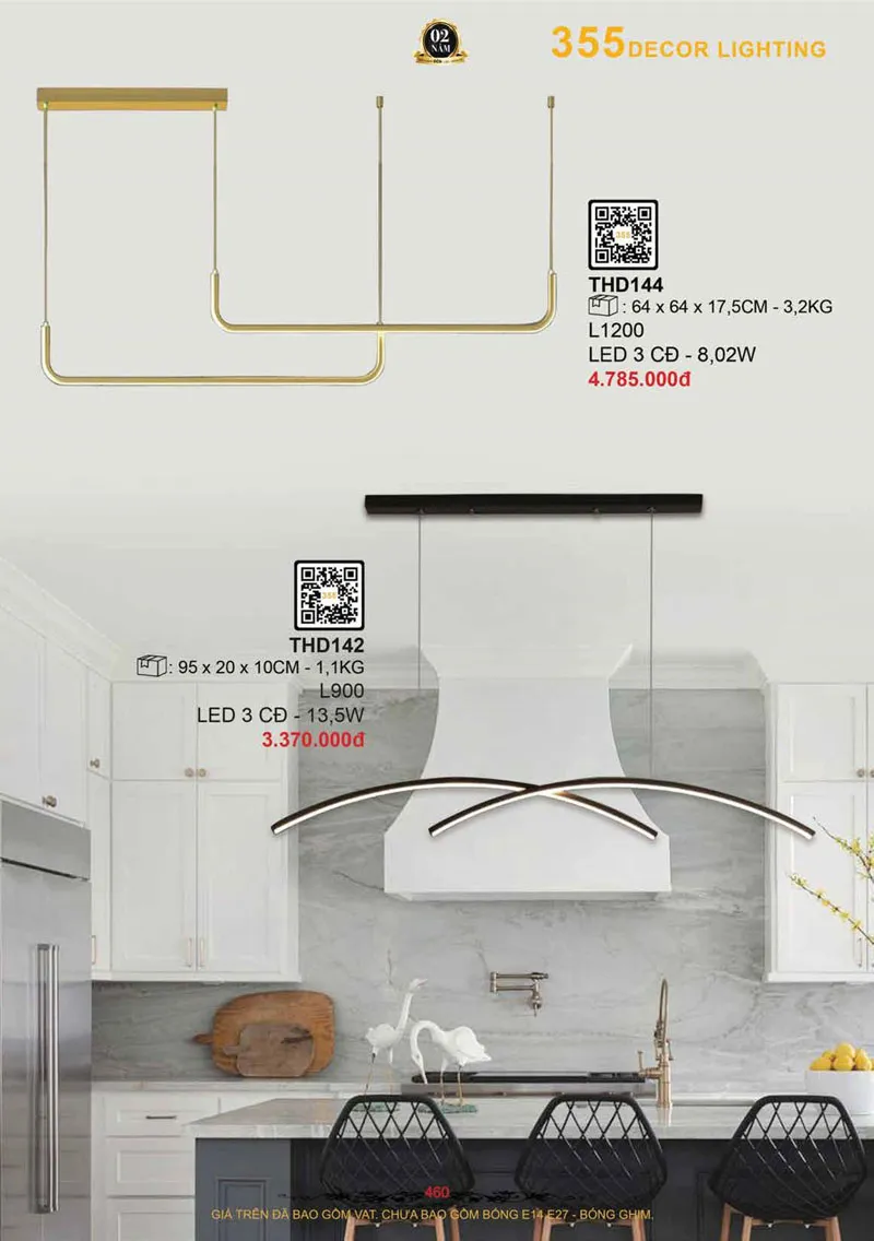 Catalogue Đèn Trang Trí 355 Decor 2026 - Trang 461)