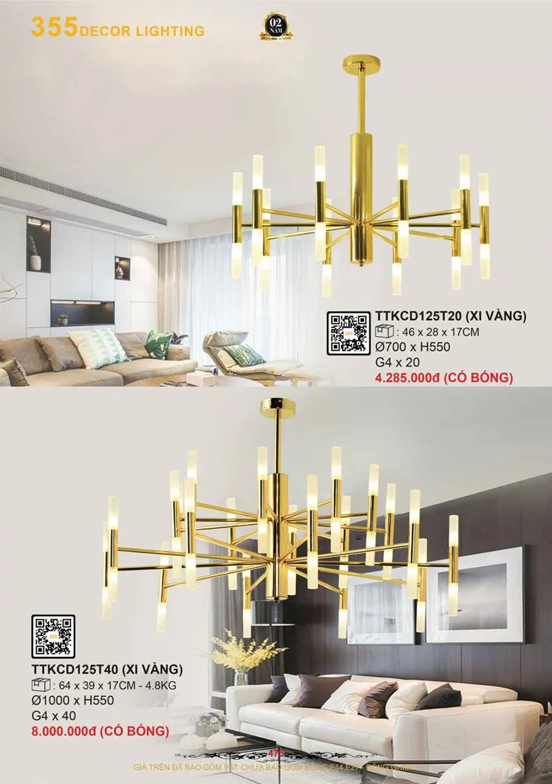 Catalogue Đèn Trang Trí 355 Decor 2026 - Trang 476)