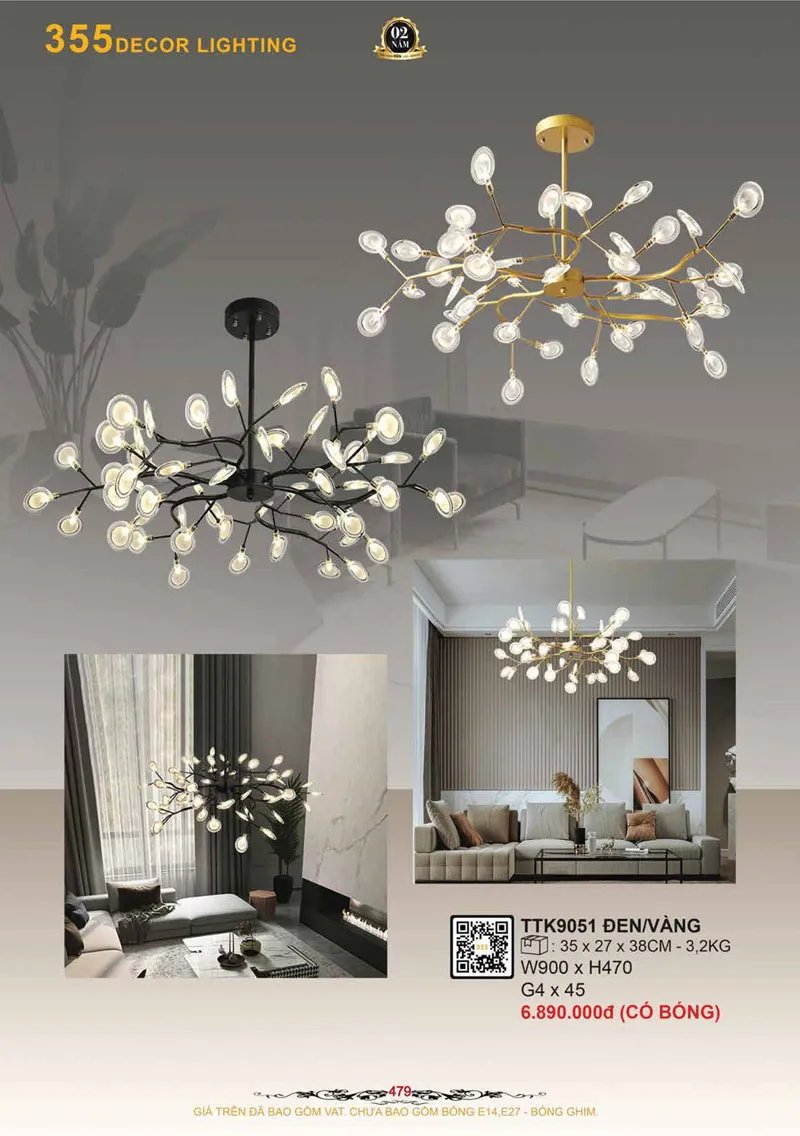 Catalogue Đèn Trang Trí 355 Decor 2026 - Trang 480)