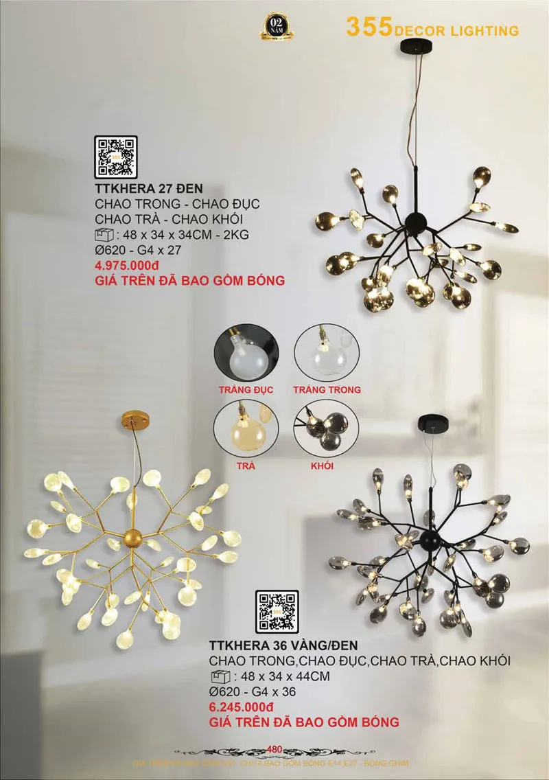 Catalogue Đèn Trang Trí 355 Decor 2026 - Trang 481)