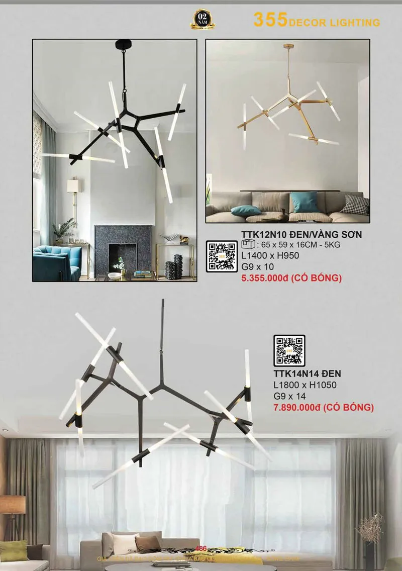 Catalogue Đèn Trang Trí 355 Decor 2026 - Trang 487)