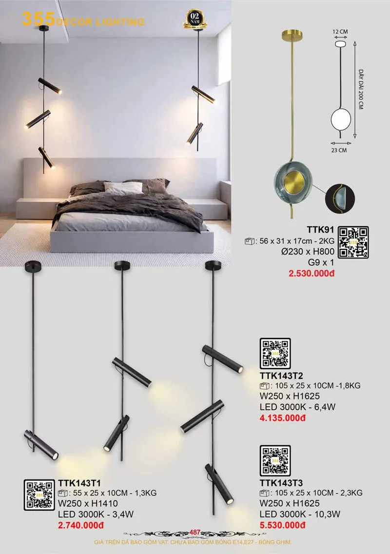 Catalogue Đèn Trang Trí 355 Decor 2026 - Trang 488)