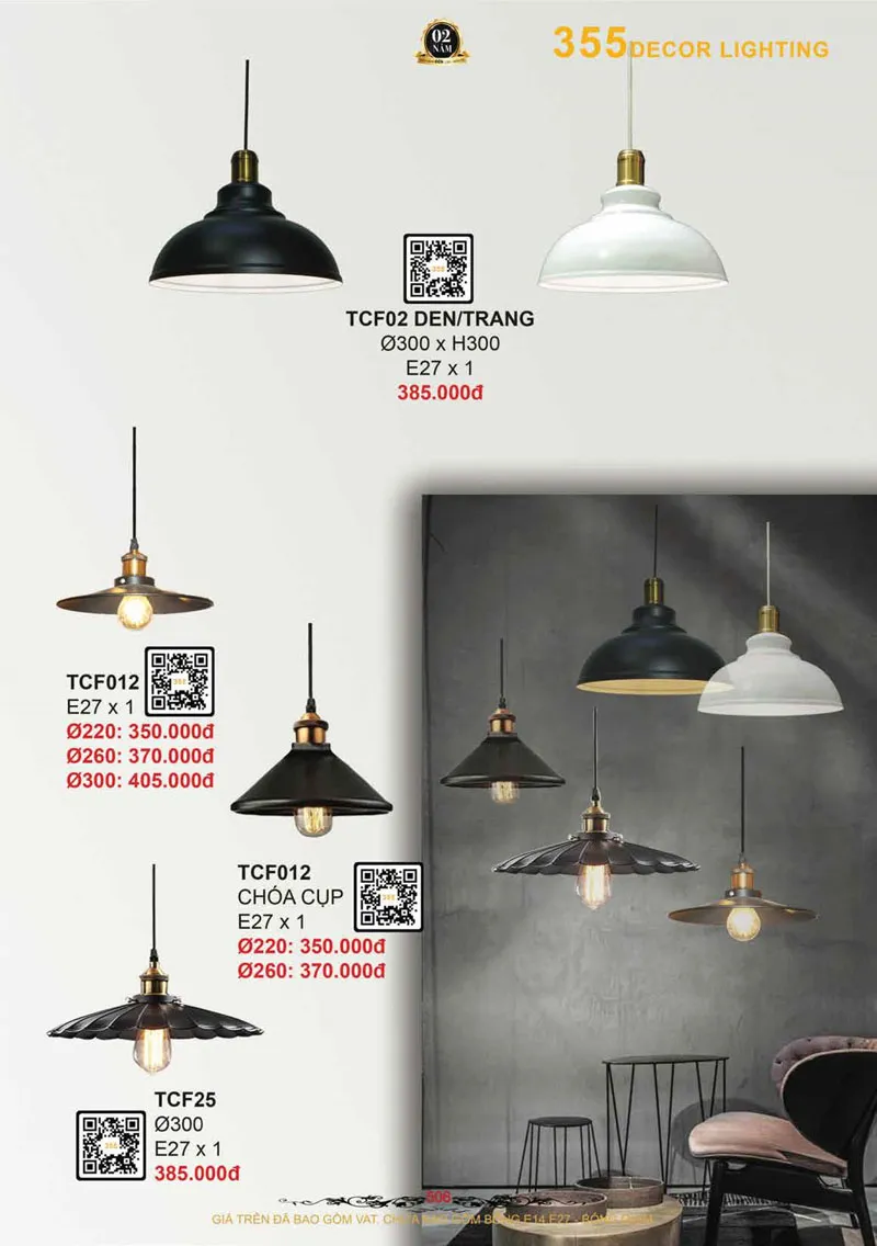 Catalogue Đèn Trang Trí 355 Decor 2026 - Trang 507)