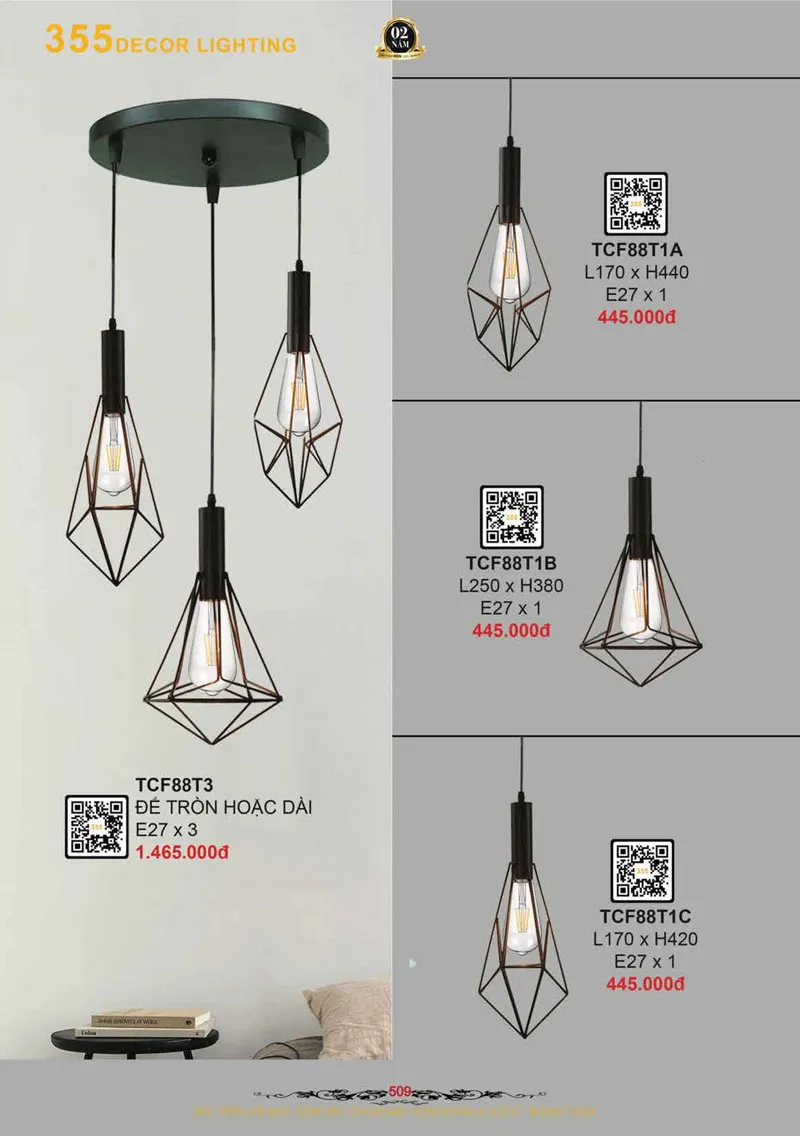 Catalogue Đèn Trang Trí 355 Decor 2026 - Trang 510)