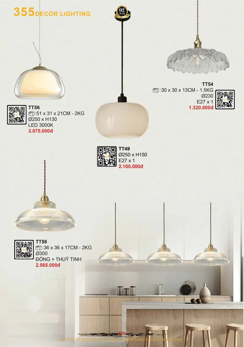 Catalogue Đèn Trang Trí 355 Decor 2026 - Trang 526)