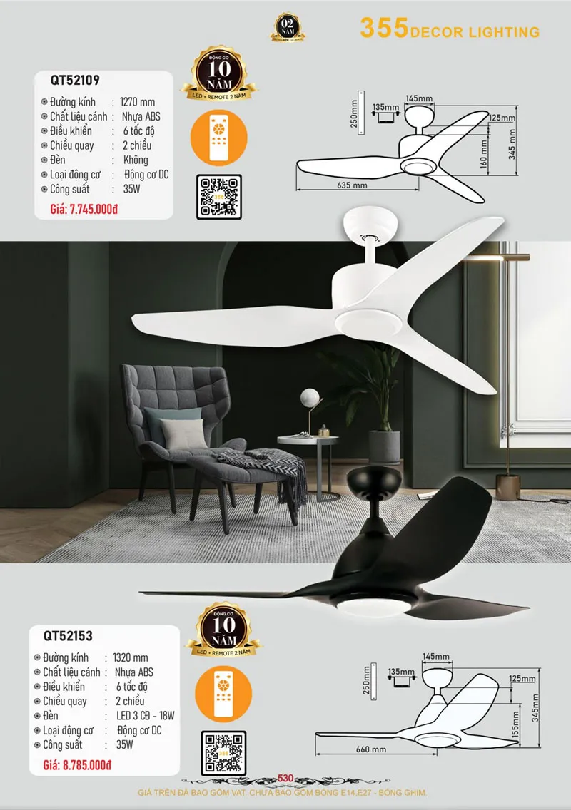 Catalogue Đèn Trang Trí 355 Decor 2026 - Trang 531)