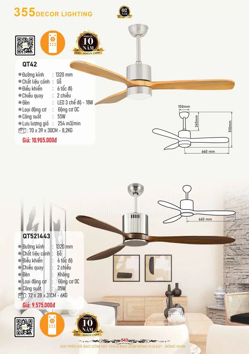 Catalogue Đèn Trang Trí 355 Decor 2026 - Trang 544)