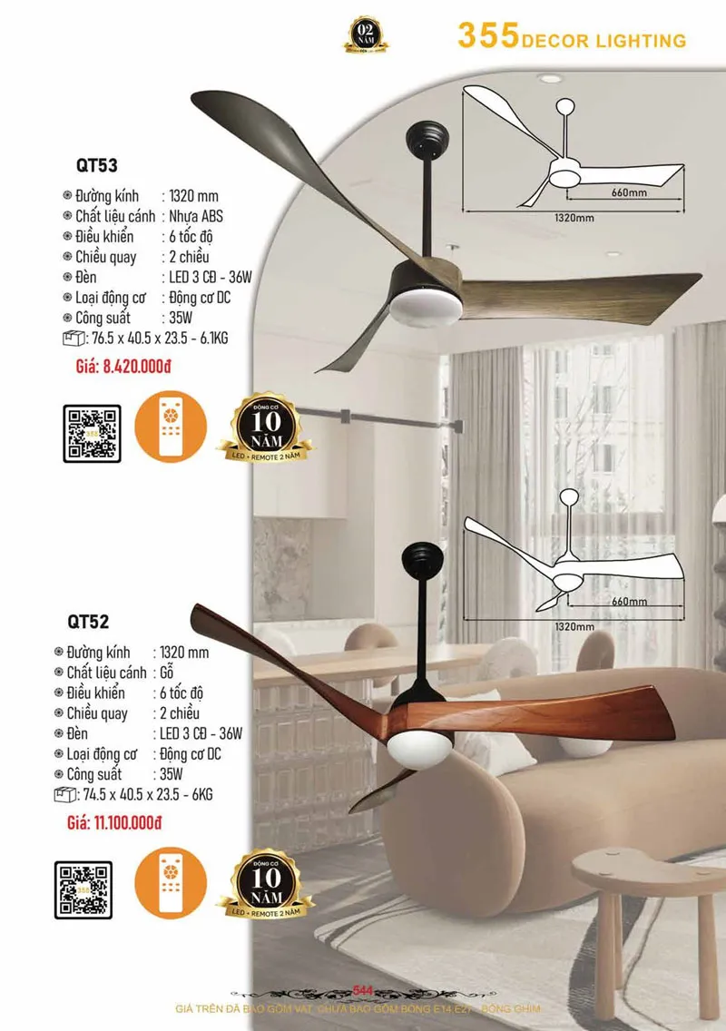 Catalogue Đèn Trang Trí 355 Decor 2026 - Trang 545)
