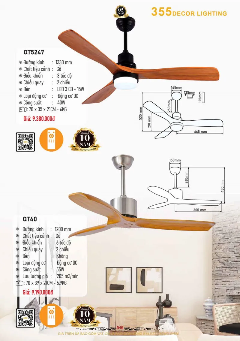 Catalogue Đèn Trang Trí 355 Decor 2026 - Trang 547)