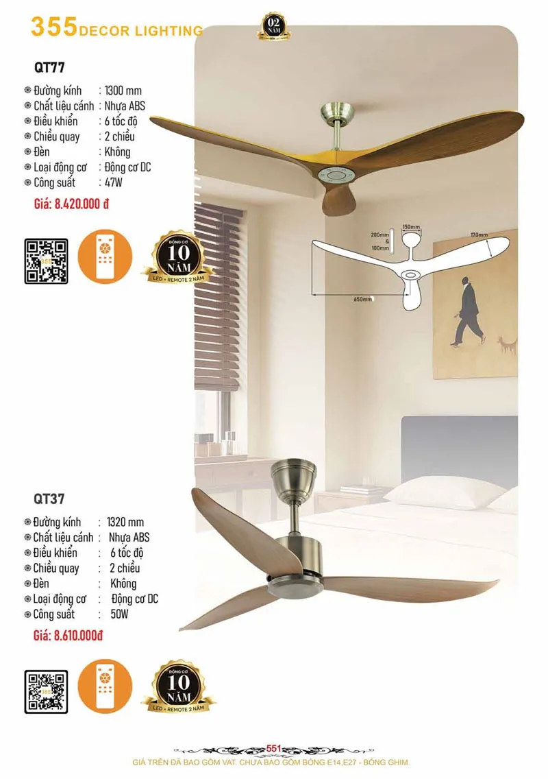 Catalogue Đèn Trang Trí 355 Decor 2026 - Trang 552)