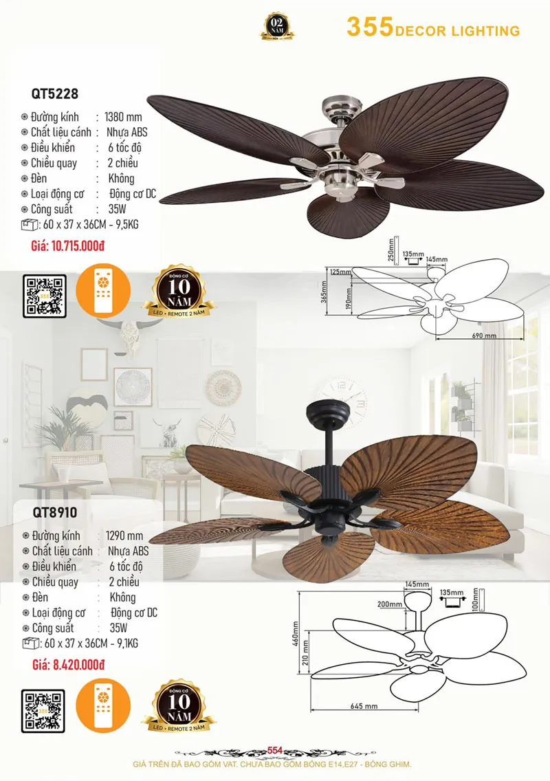 Catalogue Đèn Trang Trí 355 Decor 2026 - Trang 555)