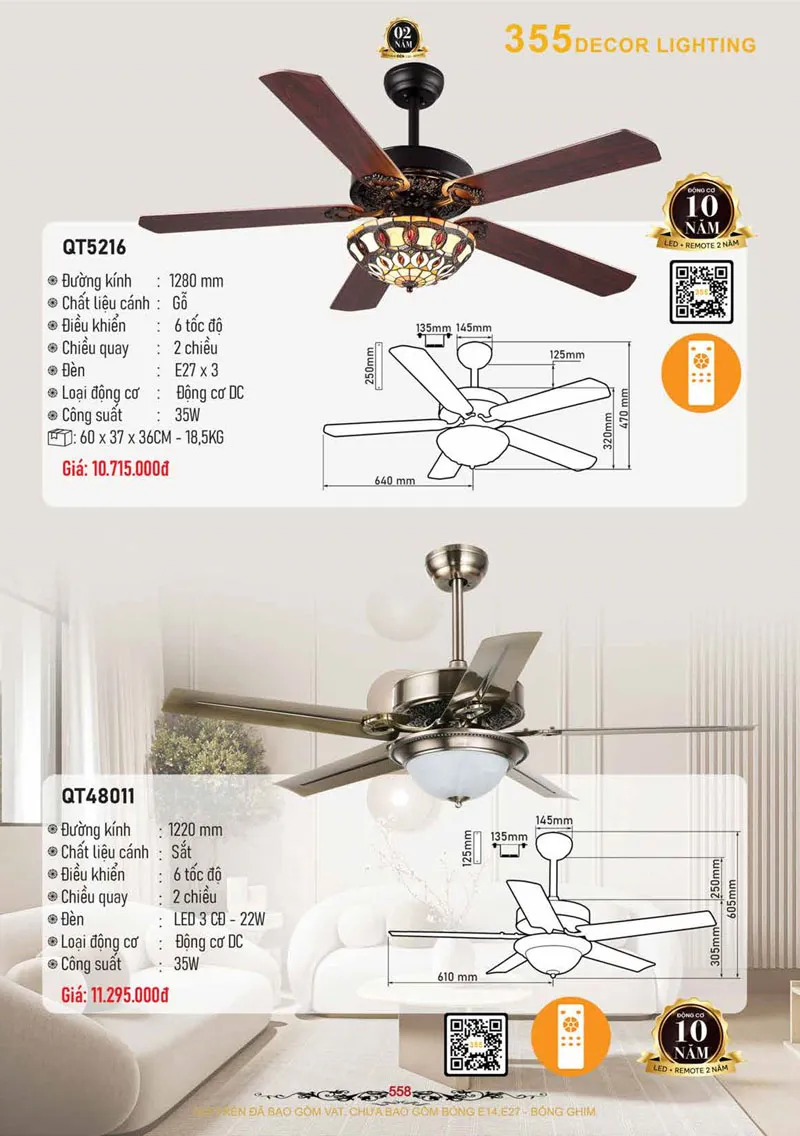 Catalogue Đèn Trang Trí 355 Decor 2026 - Trang 559)