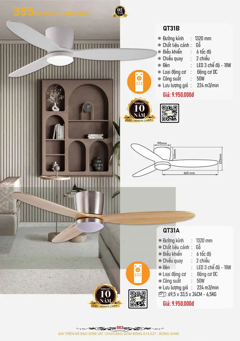 Catalogue Đèn Trang Trí 355 Decor 2026 - Trang 564)