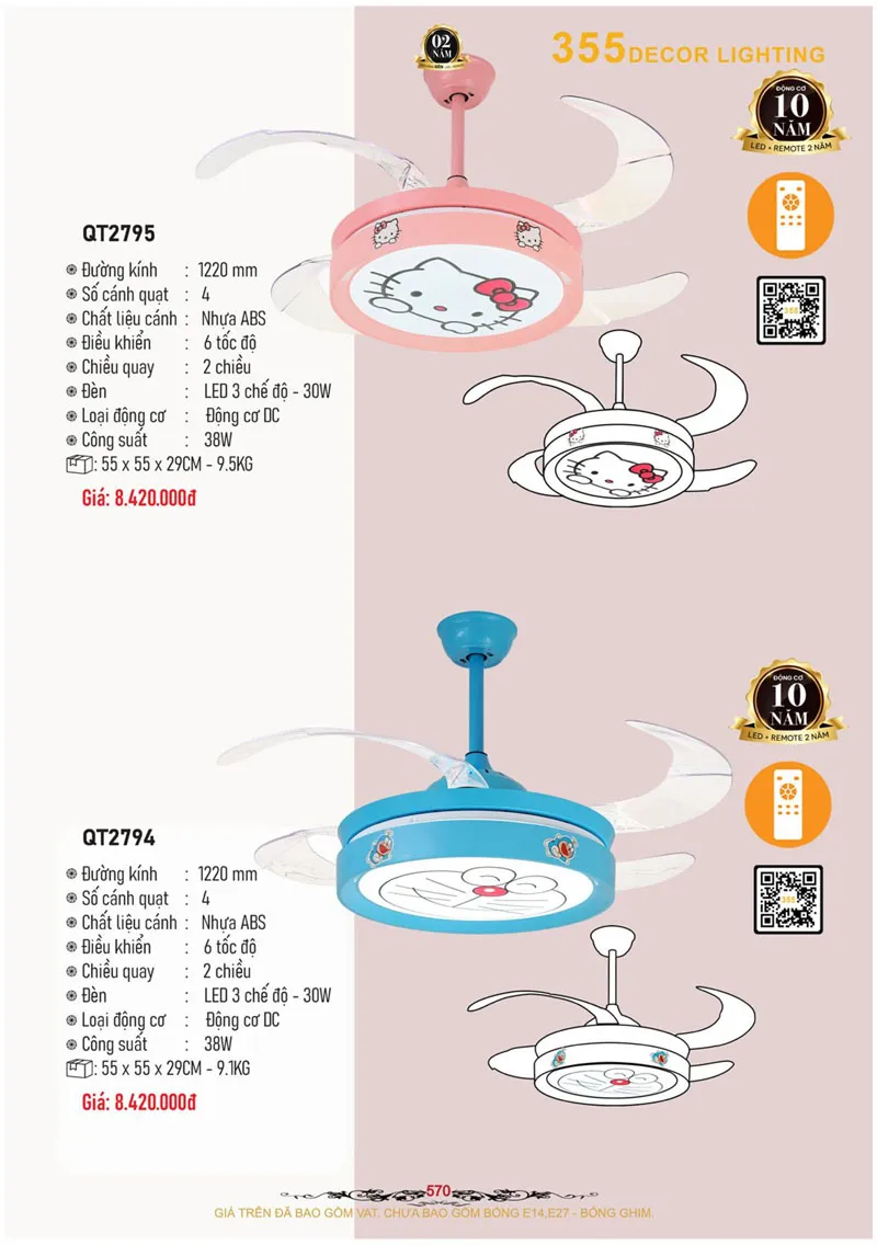 Catalogue Đèn Trang Trí 355 Decor 2026 - Trang 571)