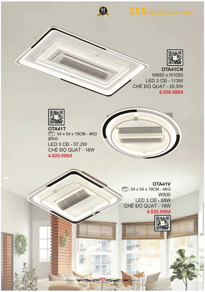 Catalogue Đèn Trang Trí 355 Decor 2026 - Trang 573)