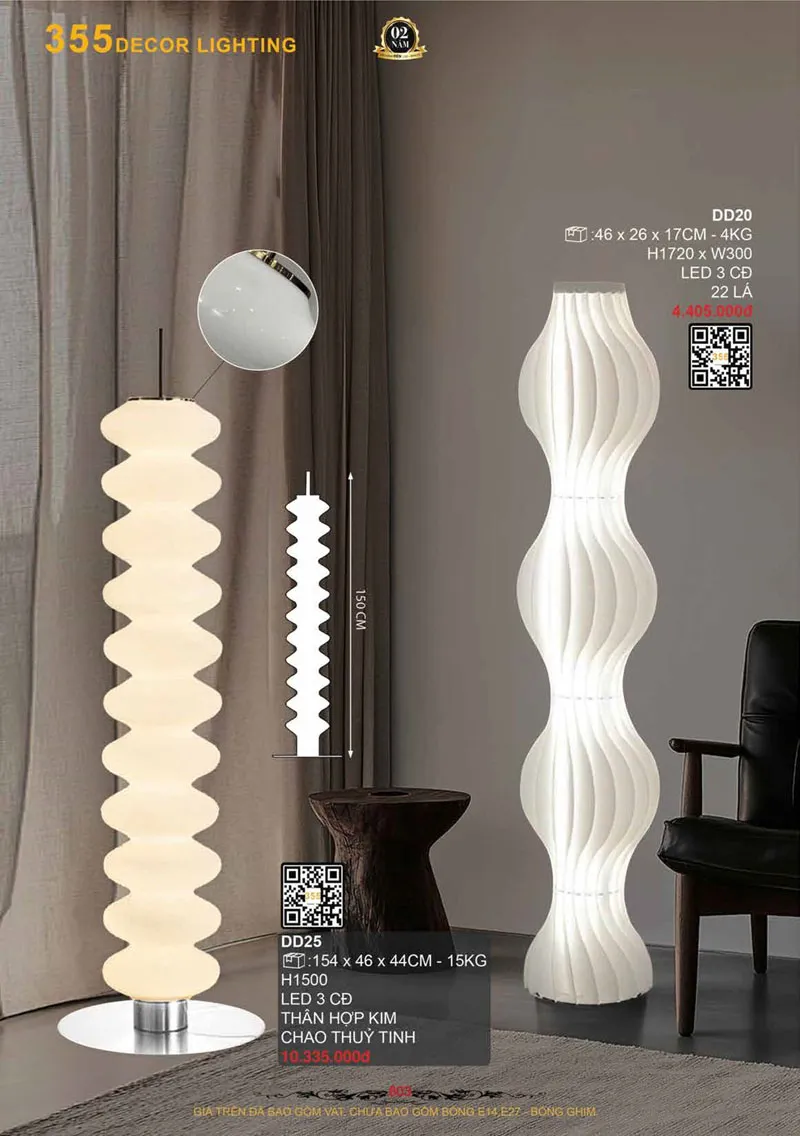 Catalogue Đèn Trang Trí 355 Decor 2026 - Trang 604)