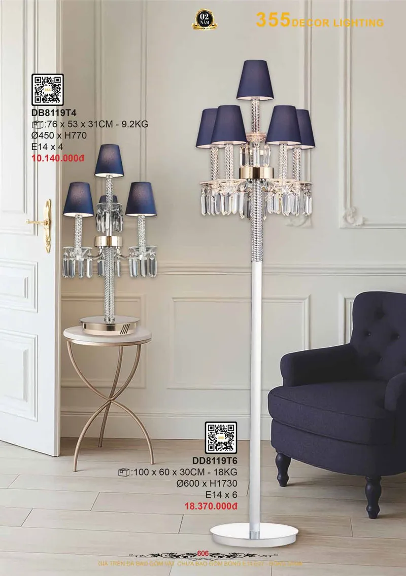Catalogue Đèn Trang Trí 355 Decor 2026 - Trang 607)
