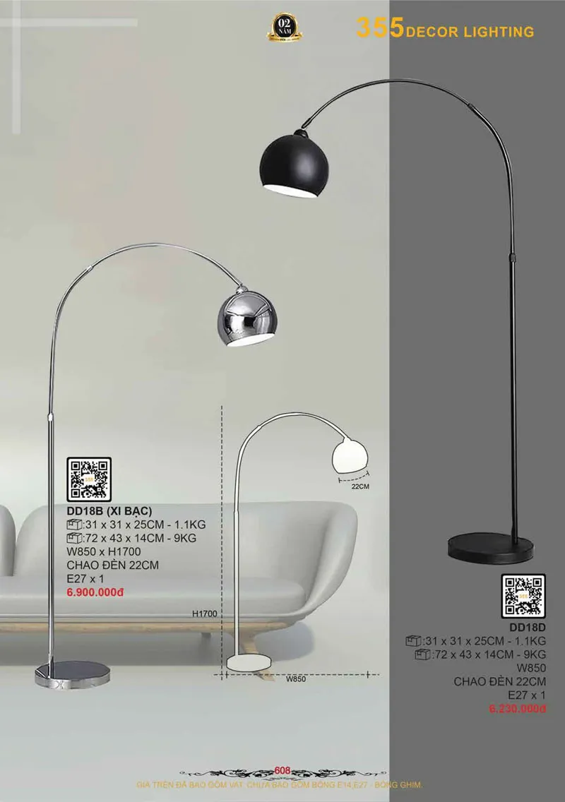 Catalogue Đèn Trang Trí 355 Decor 2026 - Trang 609)