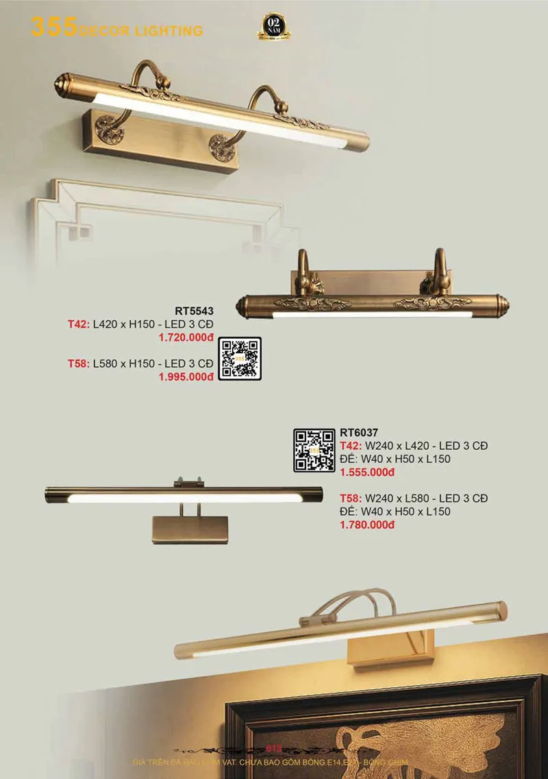 Catalogue Đèn Trang Trí 355 Decor 2026 - Trang 614)