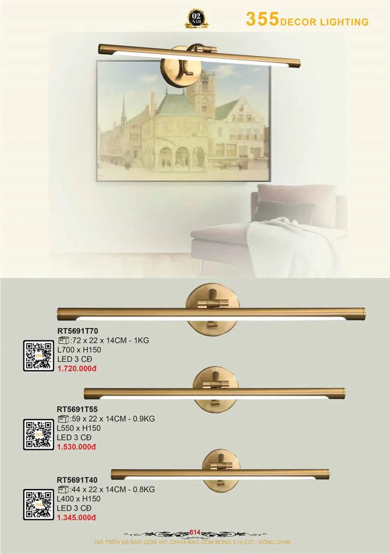 Catalogue Đèn Trang Trí 355 Decor 2026 - Trang 615)
