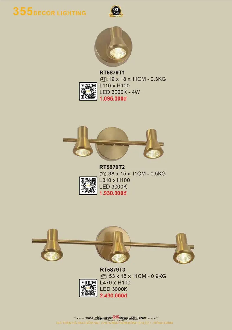 Catalogue Đèn Trang Trí 355 Decor 2026 - Trang 620)