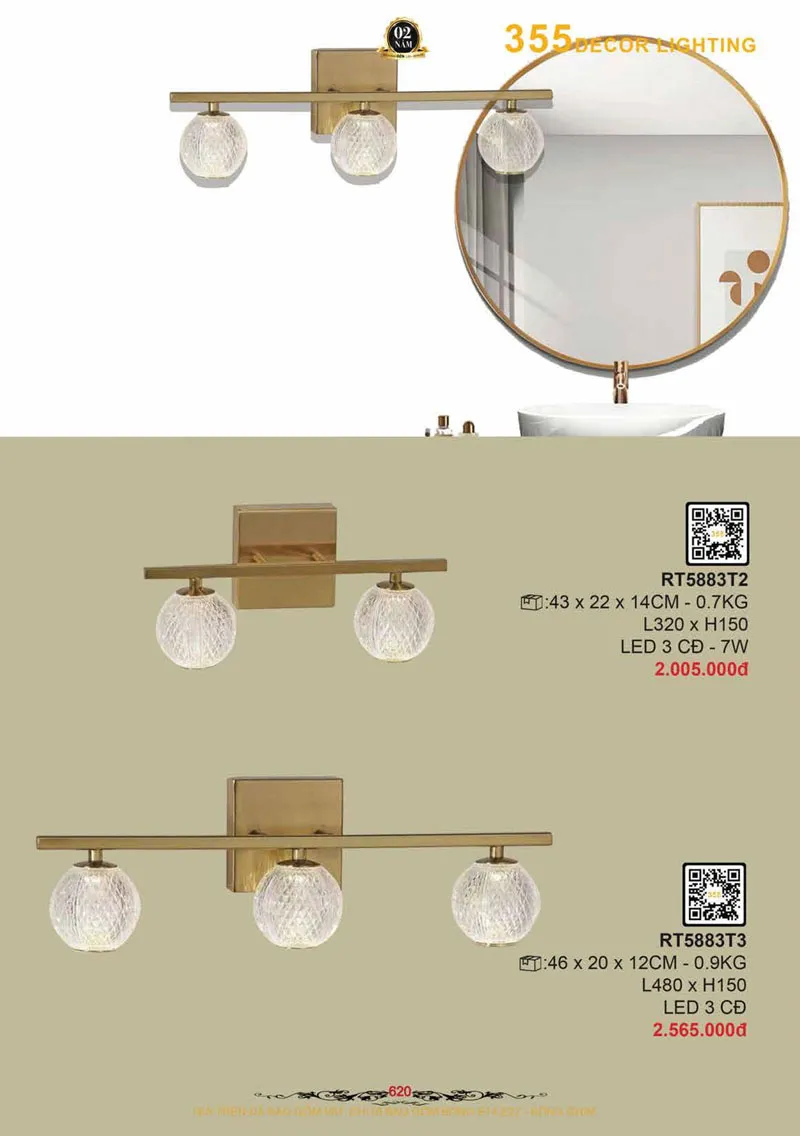 Catalogue Đèn Trang Trí 355 Decor 2026 - Trang 621)