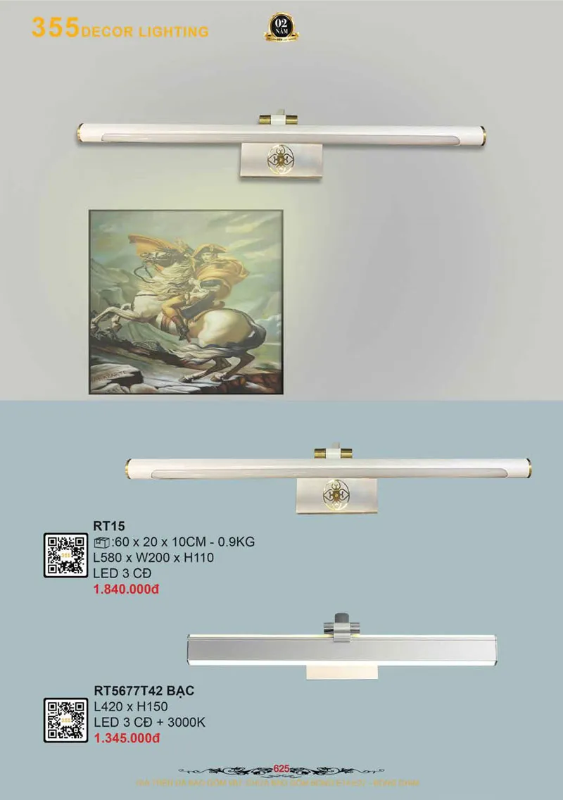 Catalogue Đèn Trang Trí 355 Decor 2026 - Trang 626)