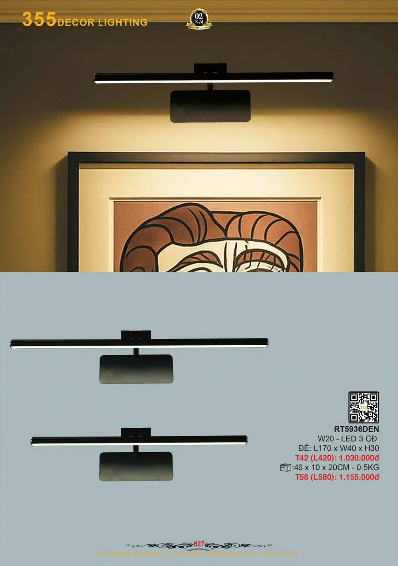 Catalogue Đèn Trang Trí 355 Decor 2026 - Trang 628)