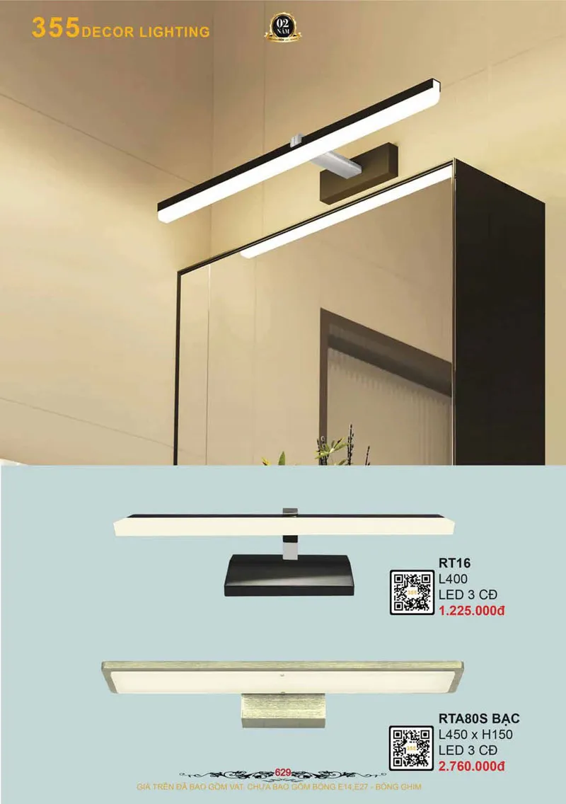 Catalogue Đèn Trang Trí 355 Decor 2026 - Trang 630)