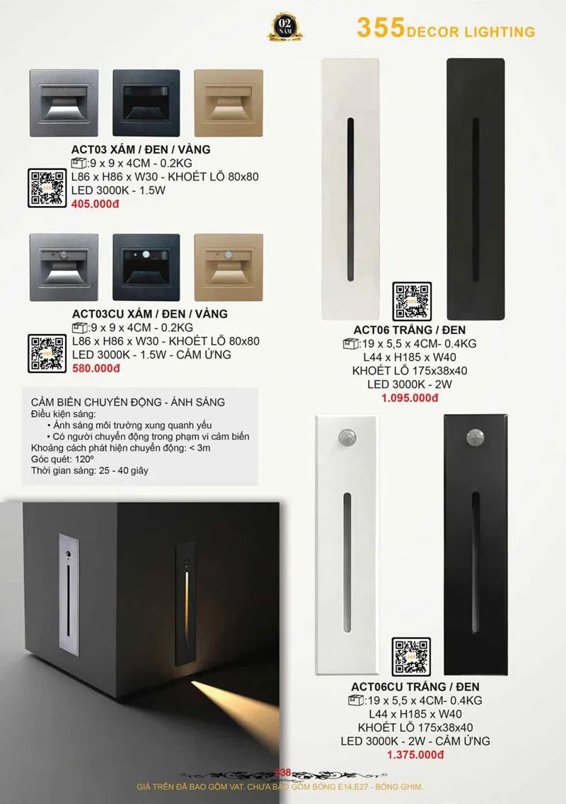 Catalogue Đèn Trang Trí 355 Decor 2026 - Trang 639)