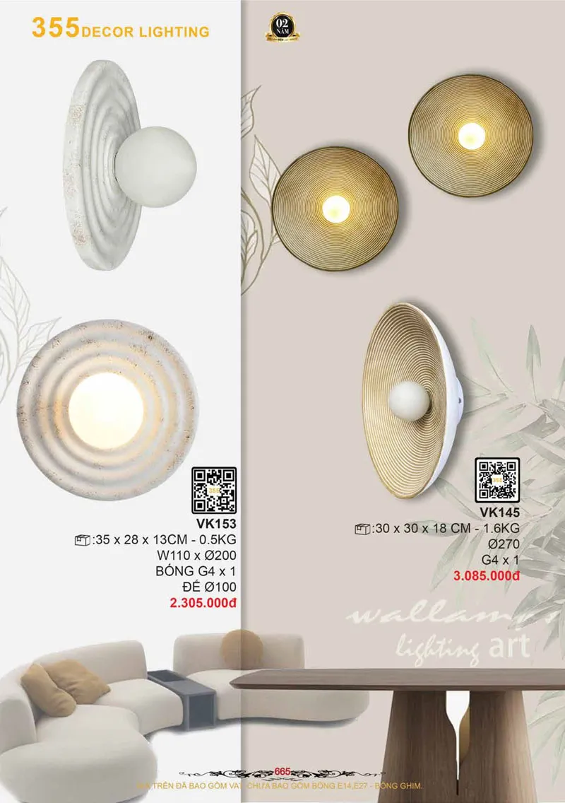Catalogue Đèn Trang Trí 355 Decor 2026 - Trang 666)