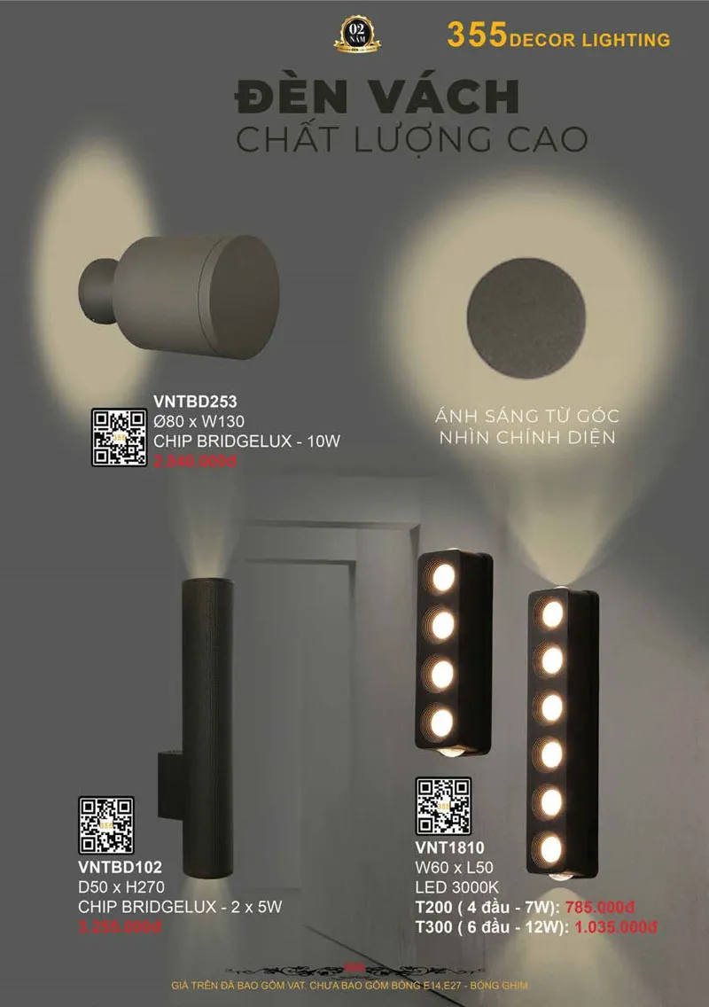 Catalogue Đèn Trang Trí 355 Decor 2026 - Trang 685)