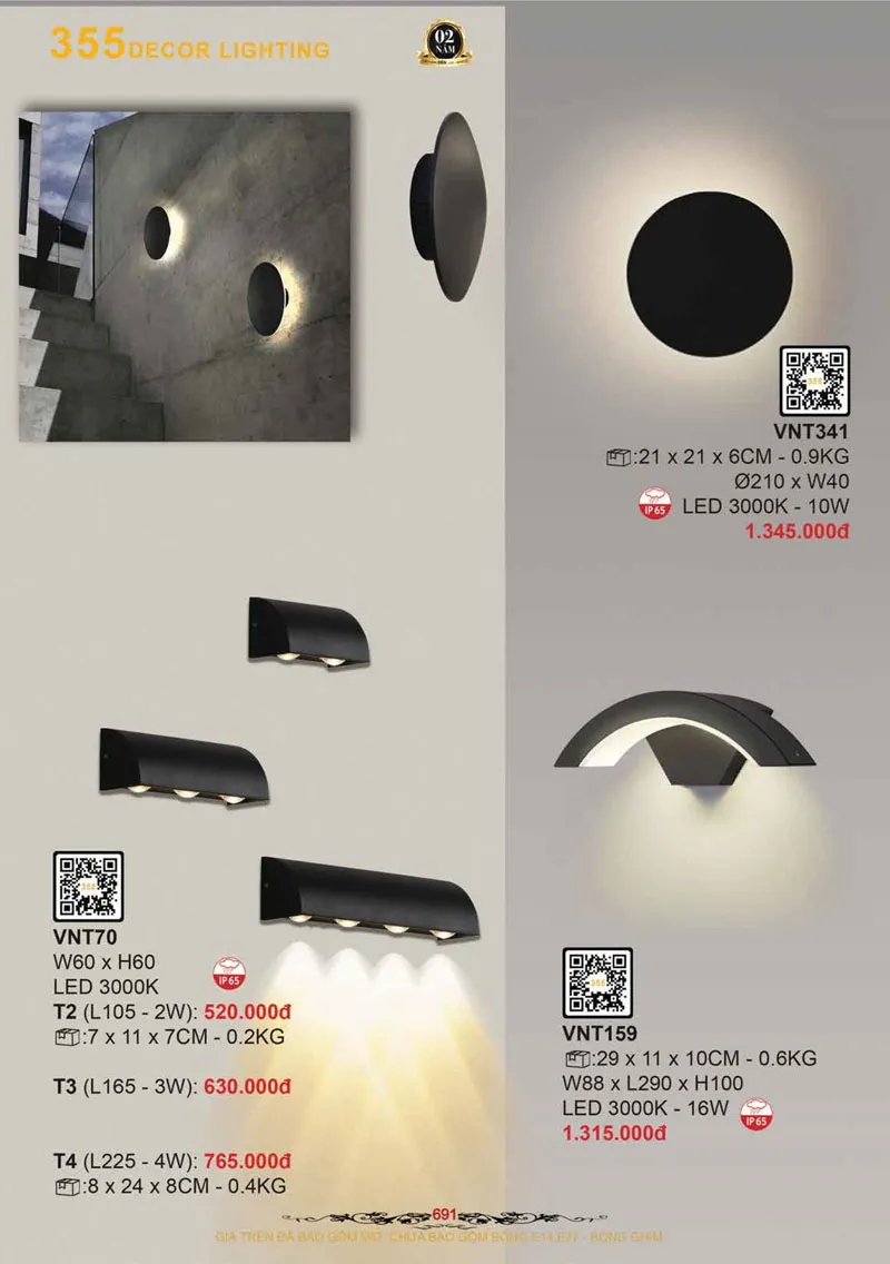 Catalogue Đèn Trang Trí 355 Decor 2026 - Trang 692)
