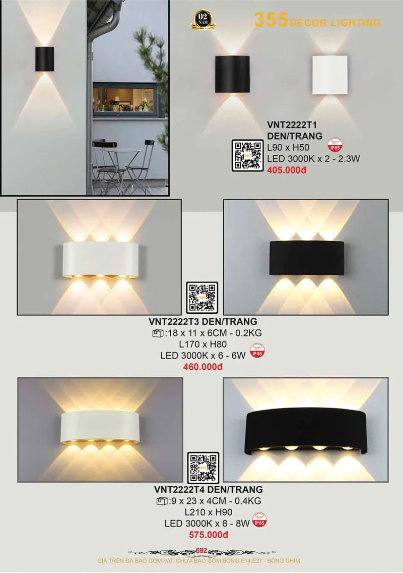 Catalogue Đèn Trang Trí 355 Decor 2026 - Trang 693)