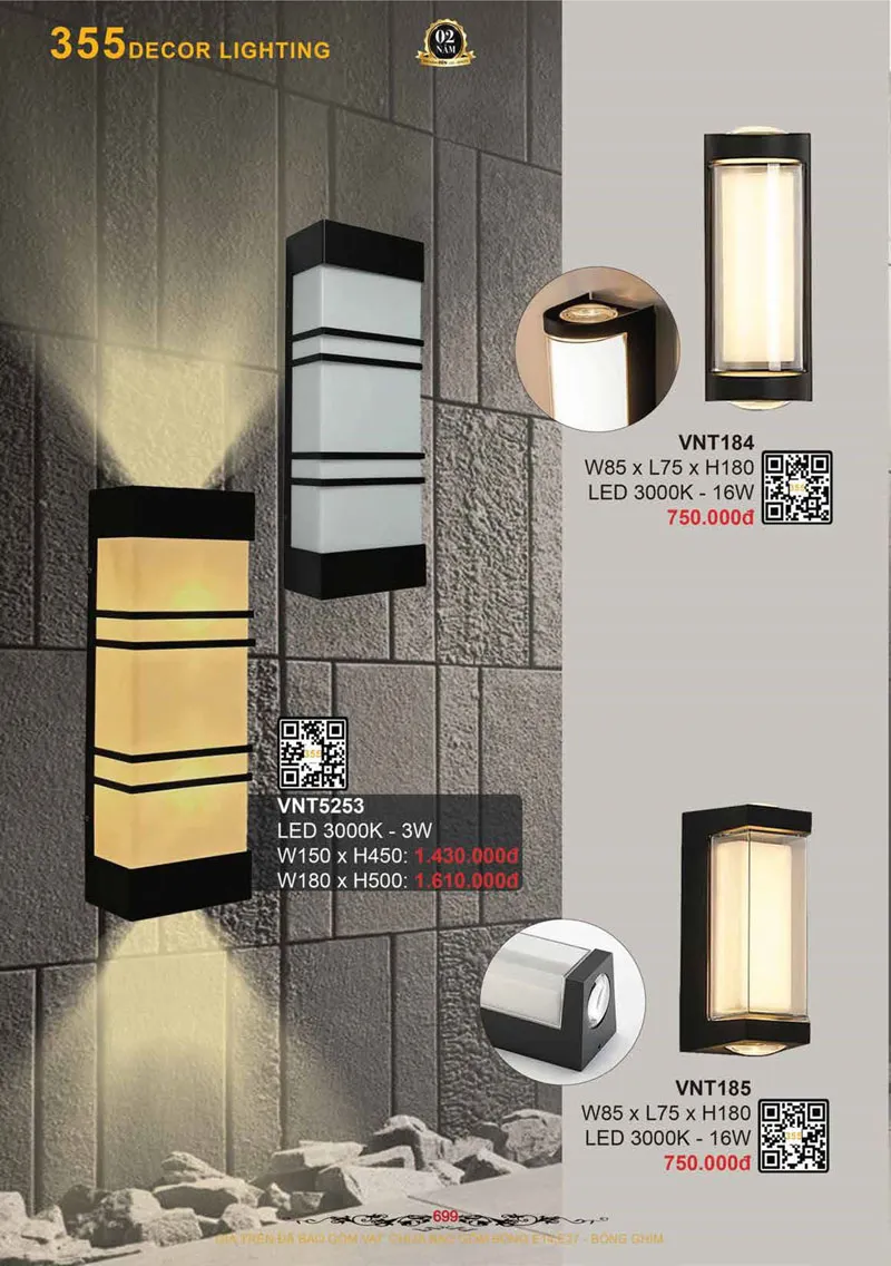 Catalogue Đèn Trang Trí 355 Decor 2026 - Trang 700)