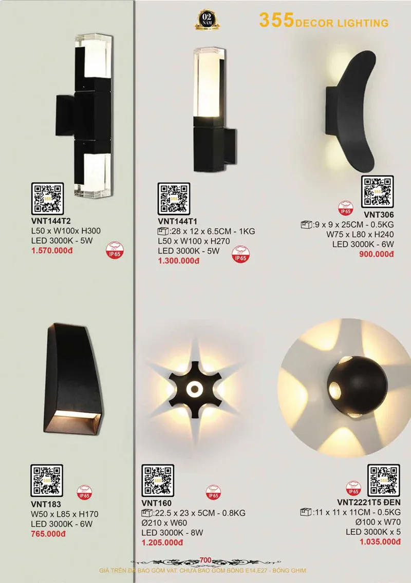 Catalogue Đèn Trang Trí 355 Decor 2026 - Trang 1)