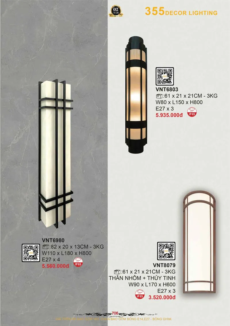 Catalogue Đèn Trang Trí 355 Decor 2026 - Trang 7)