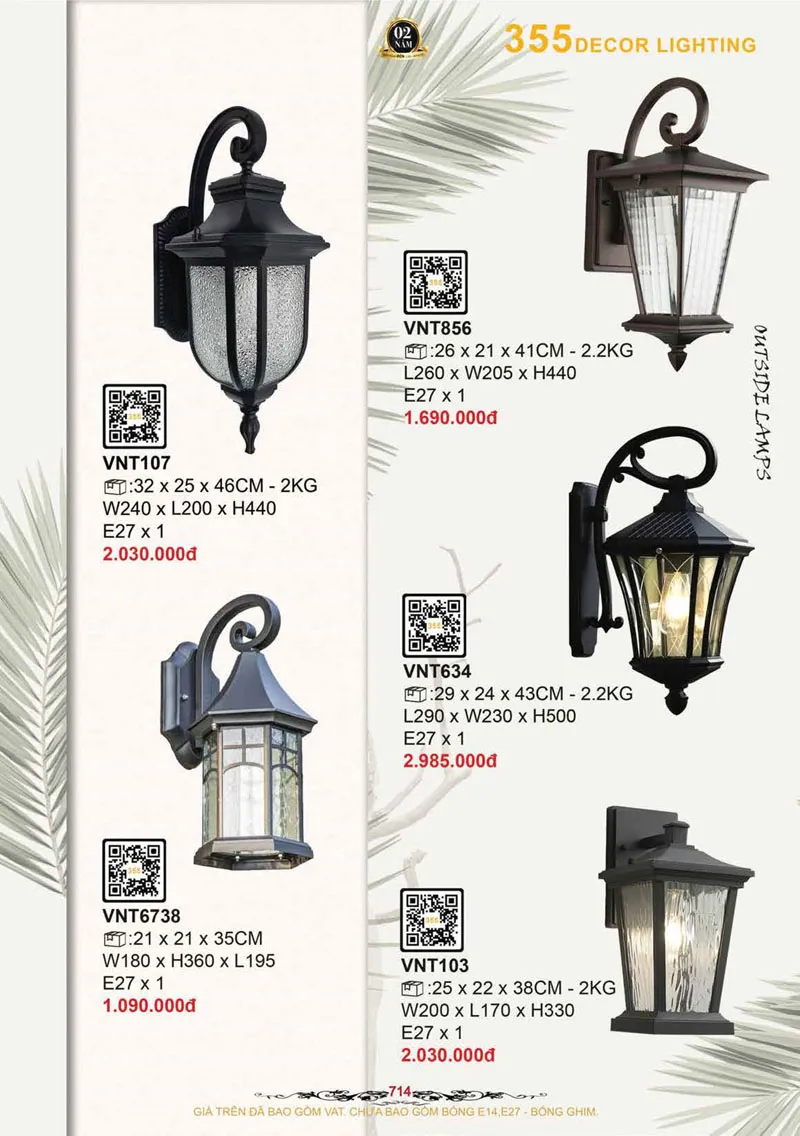 Catalogue Đèn Trang Trí 355 Decor 2026 - Trang 15)