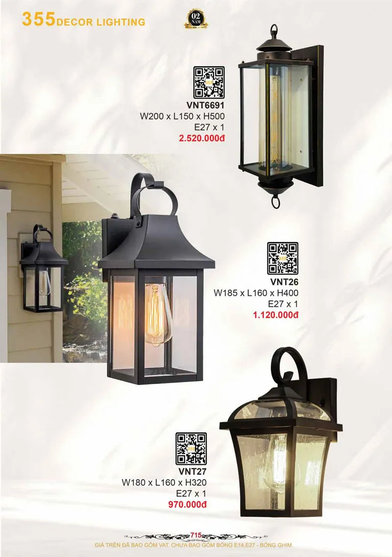 Catalogue Đèn Trang Trí 355 Decor 2026 - Trang 16)