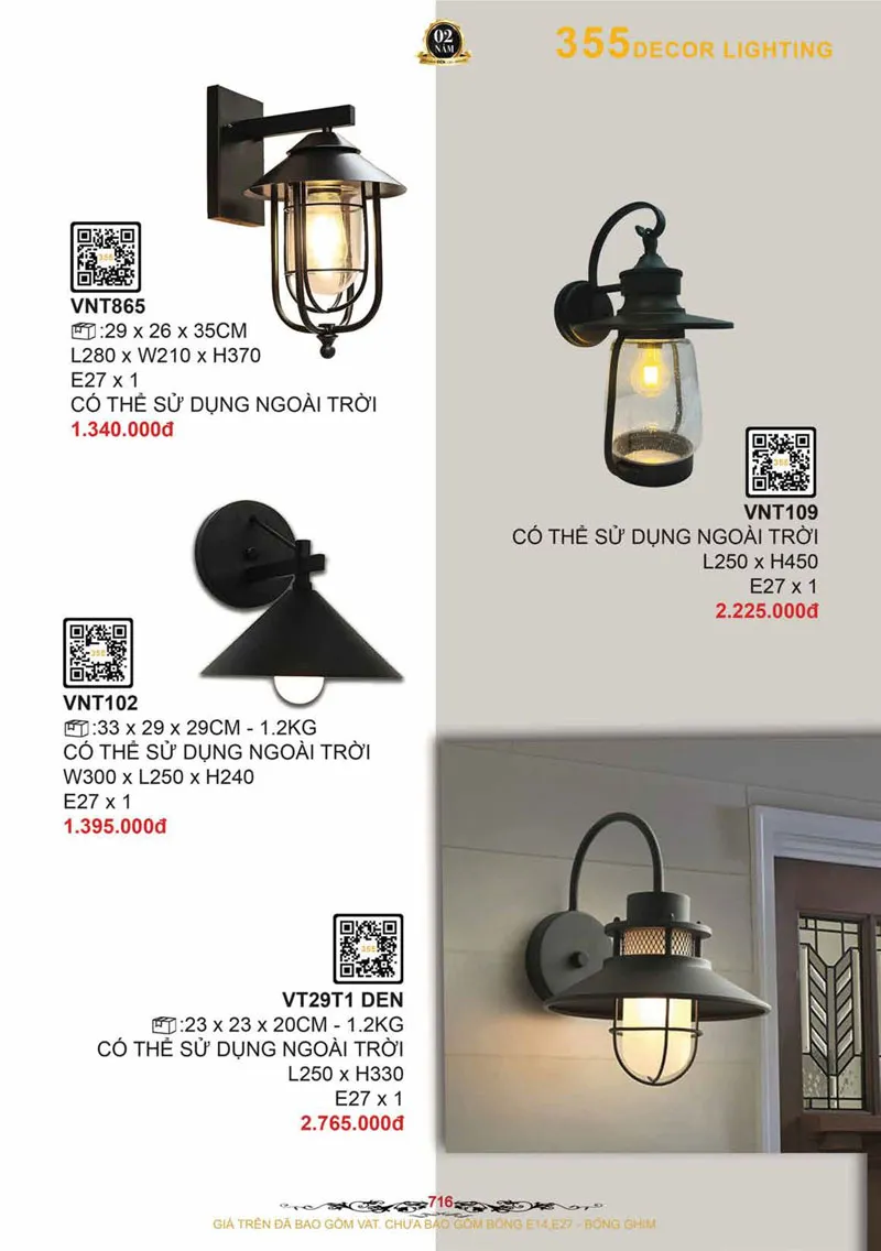 Catalogue Đèn Trang Trí 355 Decor 2026 - Trang 17)