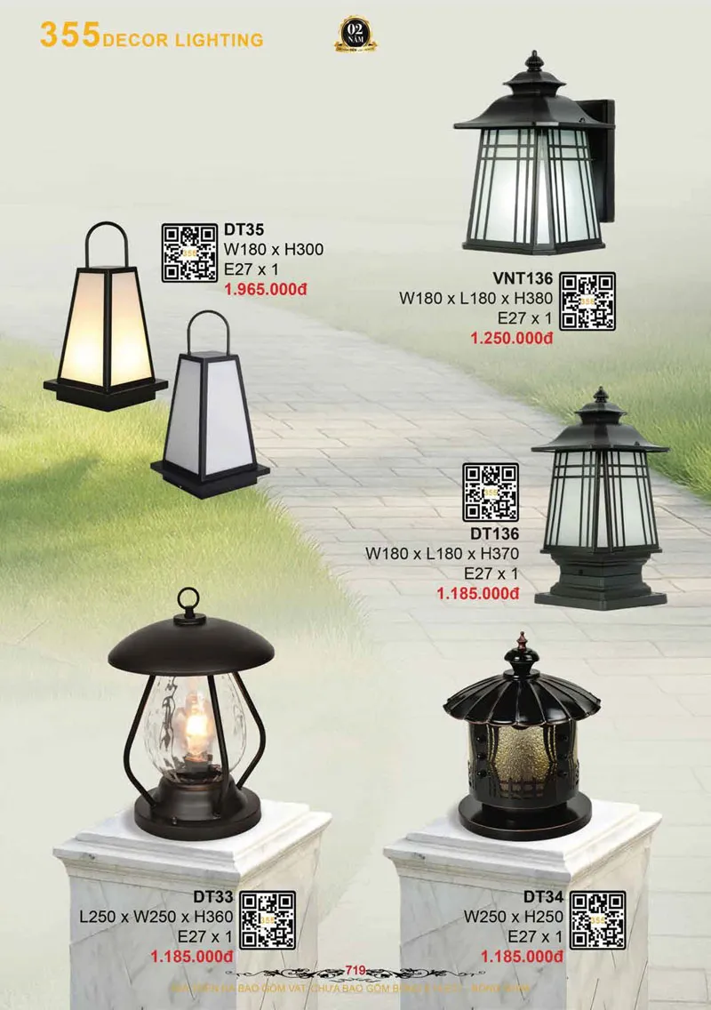 Catalogue Đèn Trang Trí 355 Decor 2026 - Trang 20)