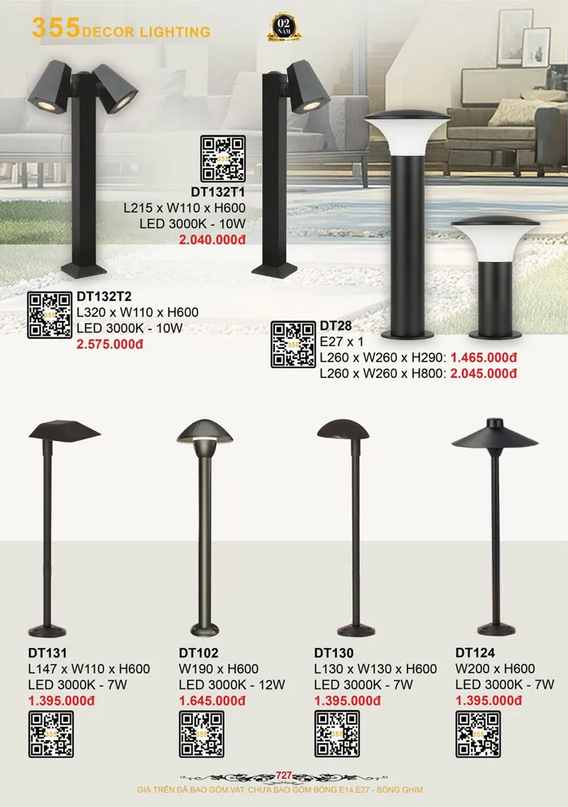 Catalogue Đèn Trang Trí 355 Decor 2026 - Trang 28)